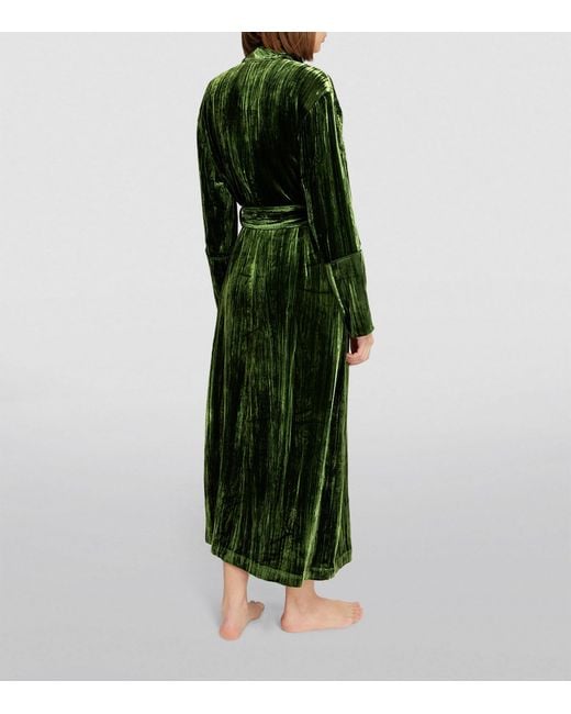 Olivia Von Halle Green Velvet Capability Robe