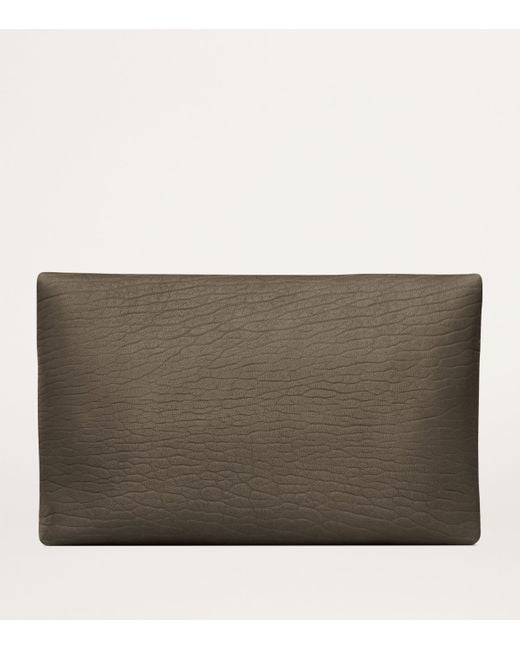 Saint Laurent Brown Leather Cassandre Envelope Pouch