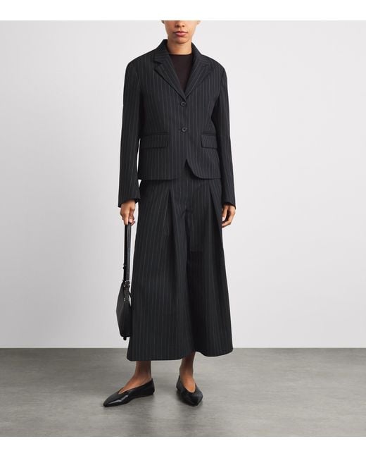 ME+EM Black Pinstripe Blazer