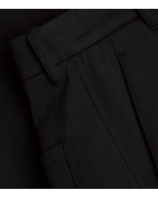 Max Mara Black Jersey Wide-leg Trousers