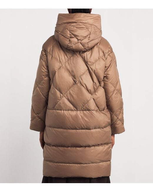 Max Mara Brown Down Water-Resistant The Cube Coat