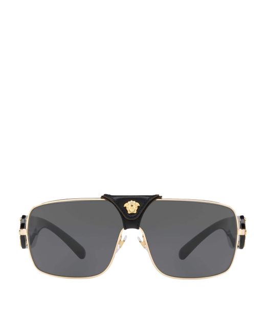 Versace Gray Square Sunglasses for men