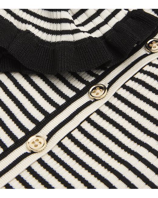Claudie Pierlot Black Stripe Polo Shirt