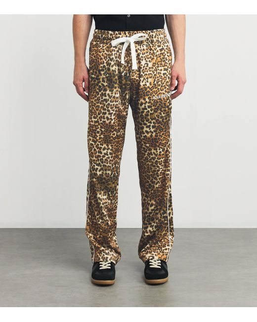 Cole Buxton Natural Leopard Track Trousers for men