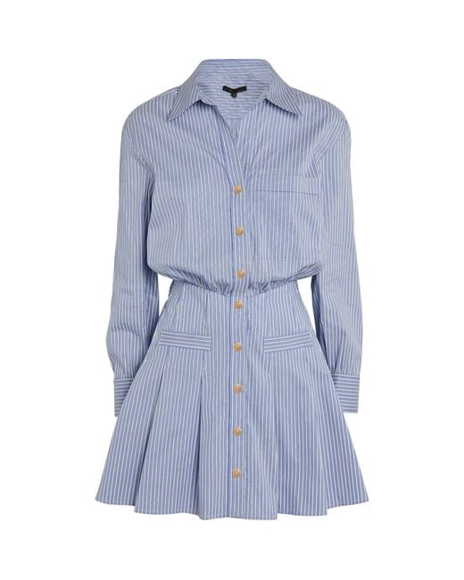 maje blue and white dress Rib knit midi dress Blue For Women