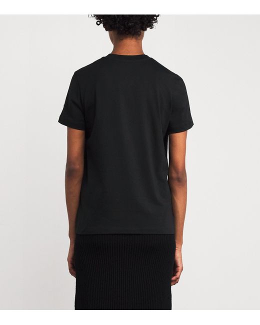 Moncler Black Cotton Logo T-Shirt