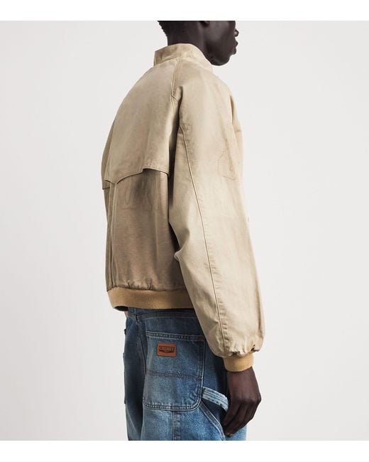 CHERRY LA Natural Sun-Faded Championship Bomber Jacket for men