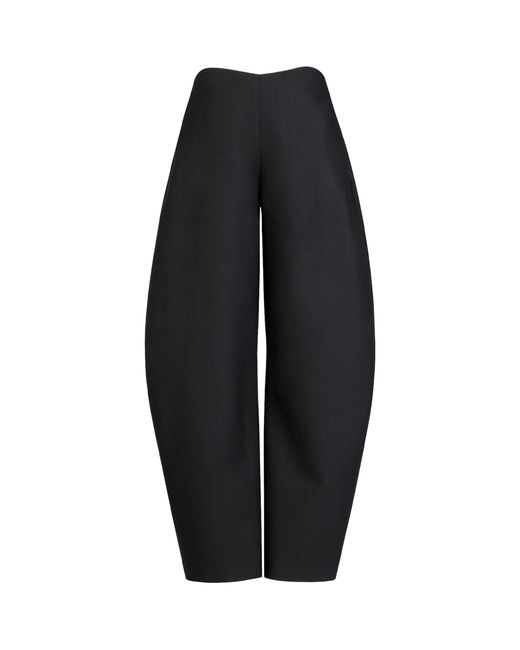 Alaïa Blue Wool Curved-Leg Trousers