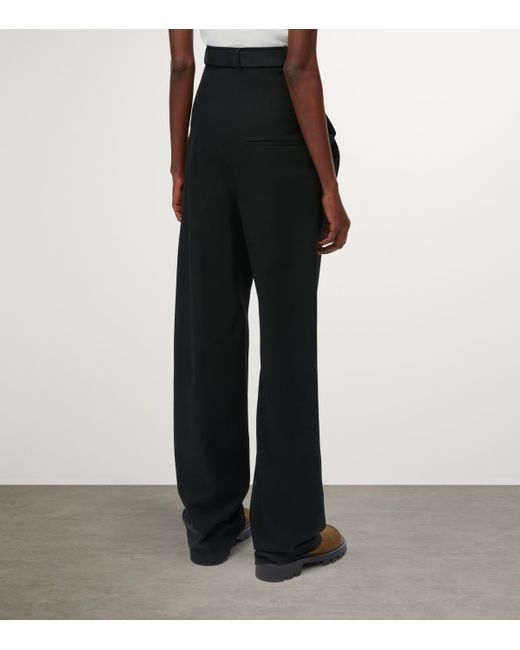 Loewe Black Cotton Draped Trousers