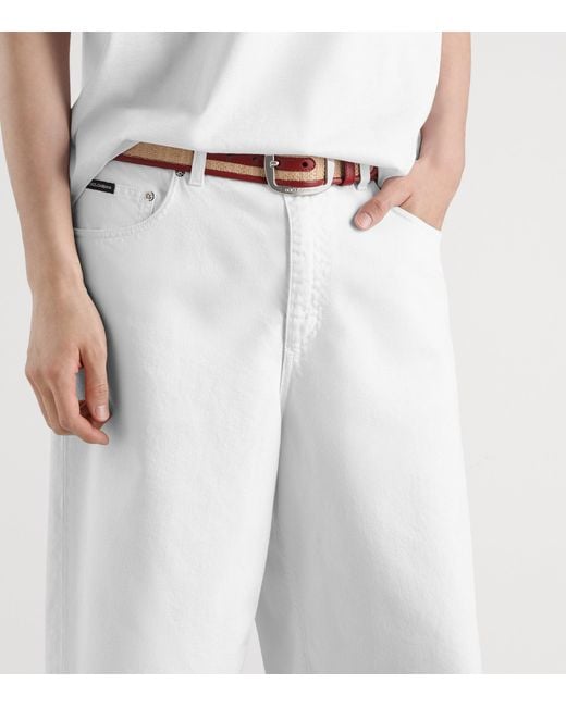 Dolce & Gabbana White Cotton Shorts for men