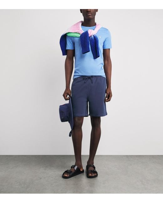 Polo Ralph Lauren Blue Cotton Polo Pony Logo Shorts for men