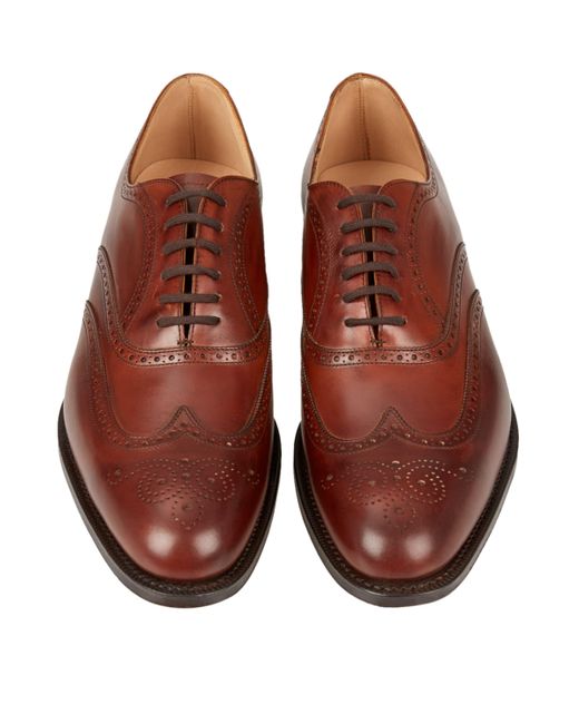 Church's Mid Brown Berlin Punched Wingcap Oxford Shoes for men