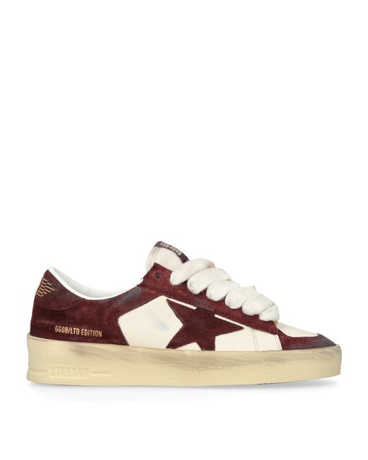 Golden Goose Deluxe Brand Brown Leather Stardan Sneakers
