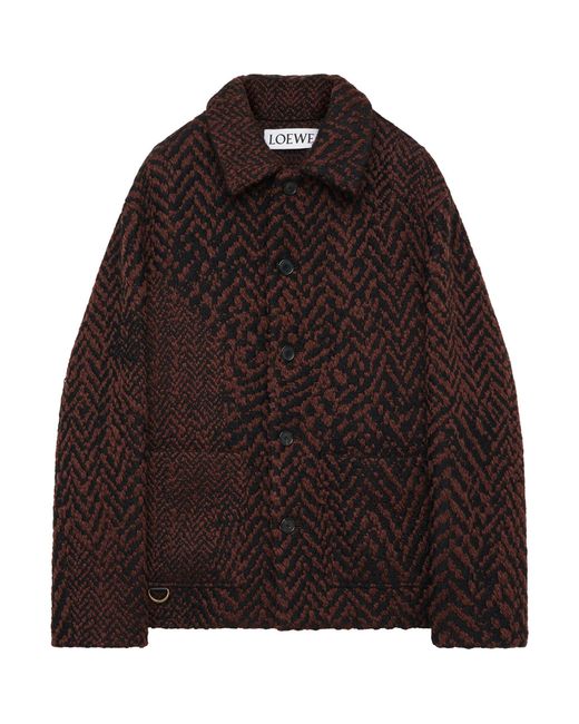 Loewe Brown Wool-blend Workwear Jacket for men