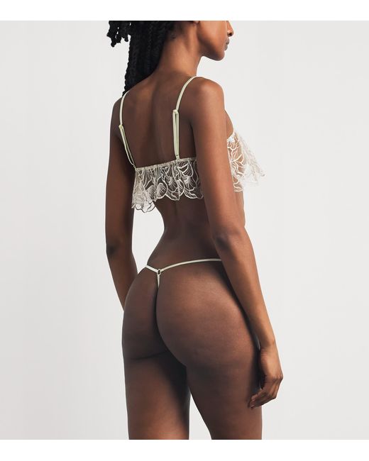 Kiki de Montparnasse Natural Lace Calla Lily Bandeau Bra
