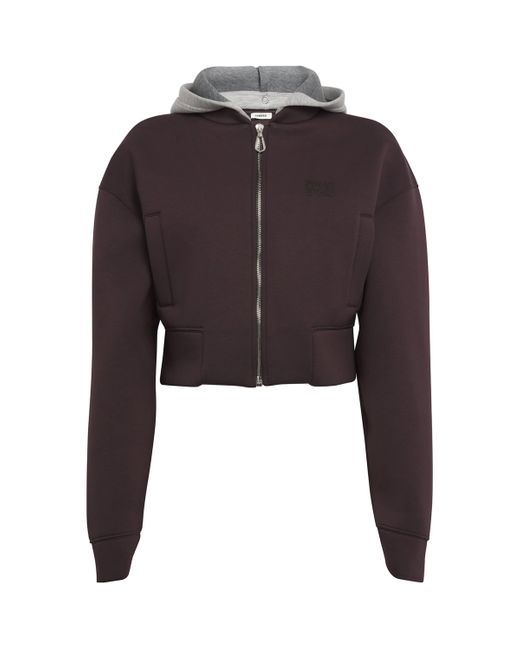Sandro Brown Hooded Bomber Jacket