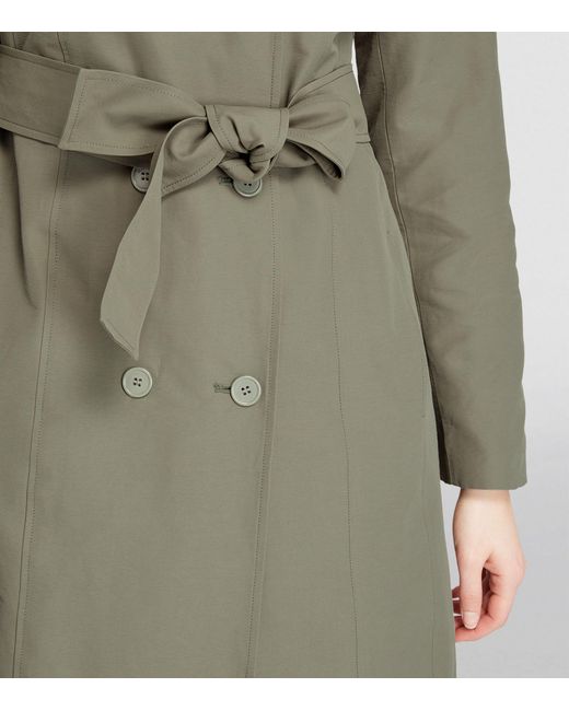 MAX&Co. Green Cotton-blend Trench Coat