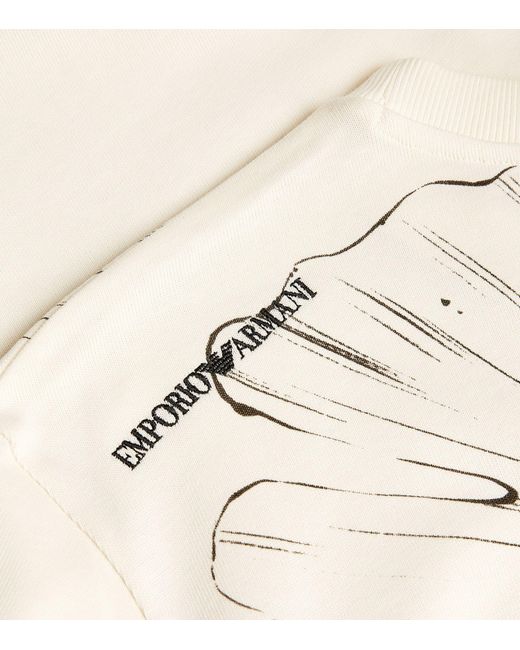 Emporio Armani Natural Cotton Printed T-shirt for men