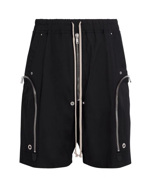 Rick Owens Black Bauhaus Bela Cargo Shorts for men