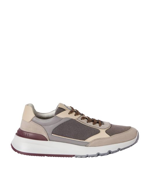 Brunello Cucinelli Gray Nubuck-Suede Sneakers for men