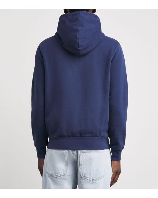 Polo Ralph Lauren Blue Polo Pony Zip-Up Hoodie for men