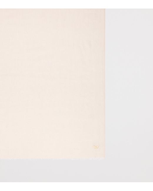 Weekend by Maxmara White Cashmere-Silk Scarf