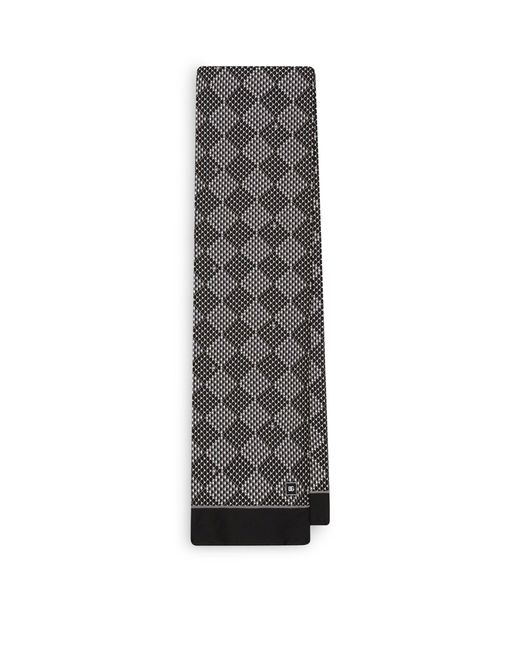 Dolce & Gabbana Black Silk Geometric Print Scarf for men