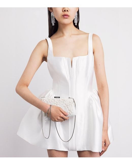 Staud Natural Beaded Carmella Clutch Bag