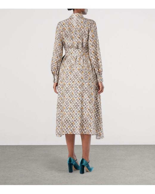 Marina Rinaldi Natural Printed Larix Midi Dress