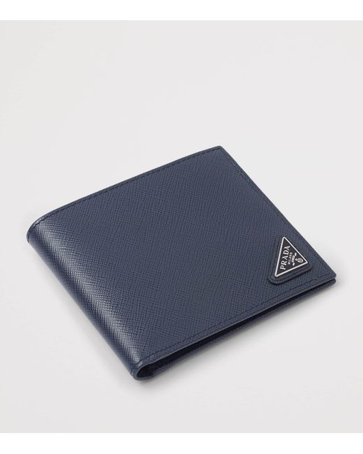 Prada Blue Saffiano Leather Wallet for men