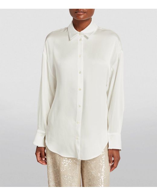 LAPOINTE White Satin Shirt
