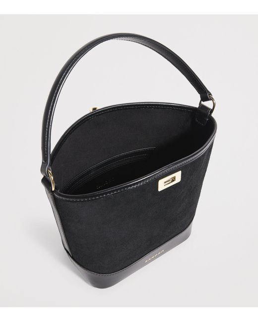 Sandro Black Mini Suede Tangoso Bucket Bag