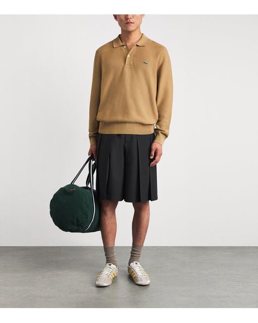 Lacoste Brown Cotton Piqué Polo Sweatshirt for men