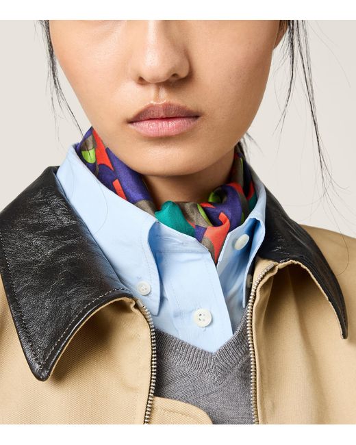 Miu Miu Natural Leather-Trim Bomber Jacket