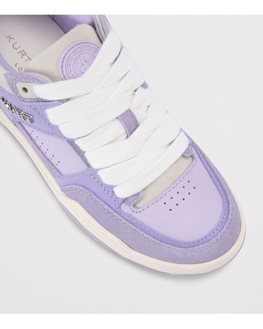 Kurt Geiger Purple Leather Hatton Sneakers