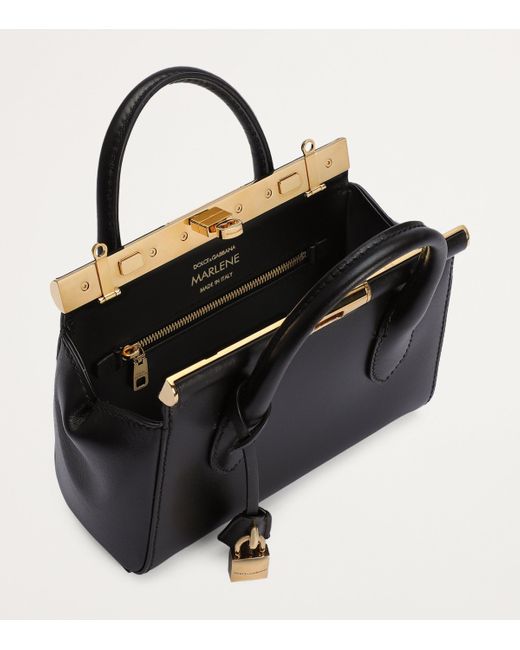 Dolce & Gabbana Black Leather Top-Handle Bag