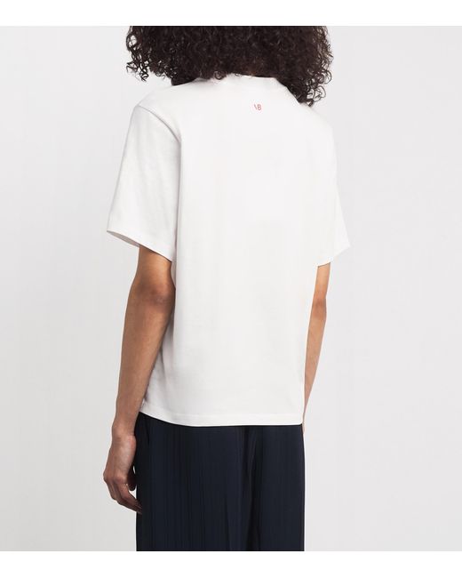 Victoria Beckham White Organic Cotton Slogan T-Shirt