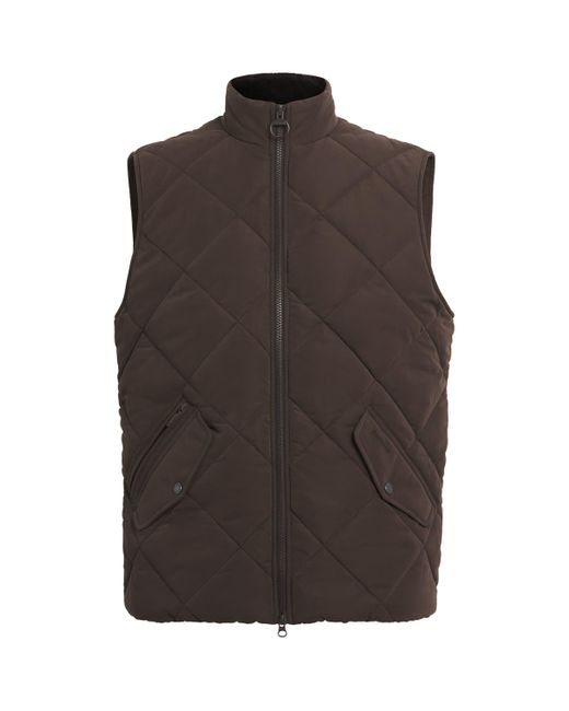 Barbour Brown Quilted City Chelsea Gilet for men