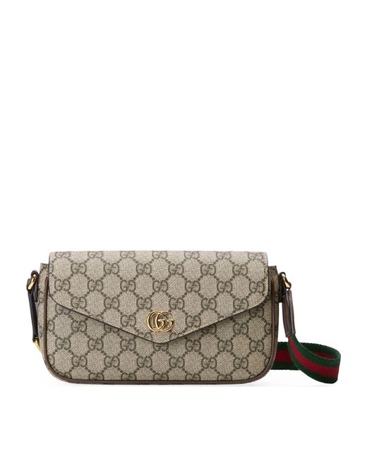 Gucci Gray Canvas Ophidia Gg Shoulder Bag