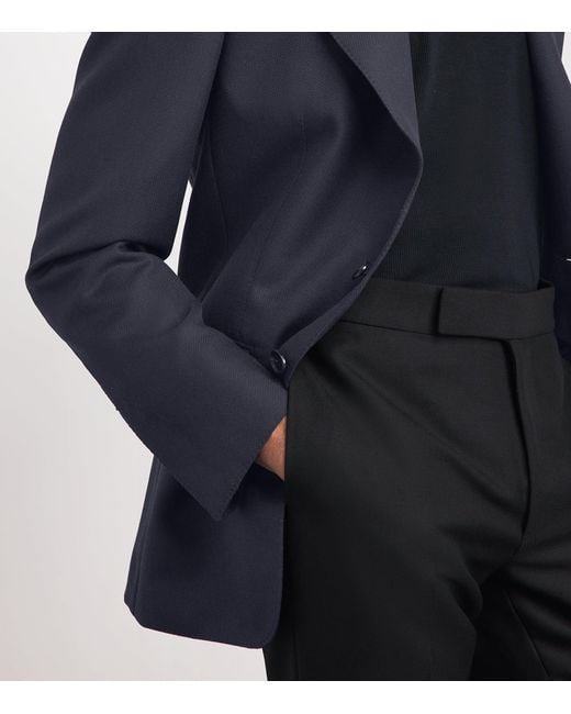 Tom Ford Blue Wool-Mohair-Silk Shelton Blazer for men