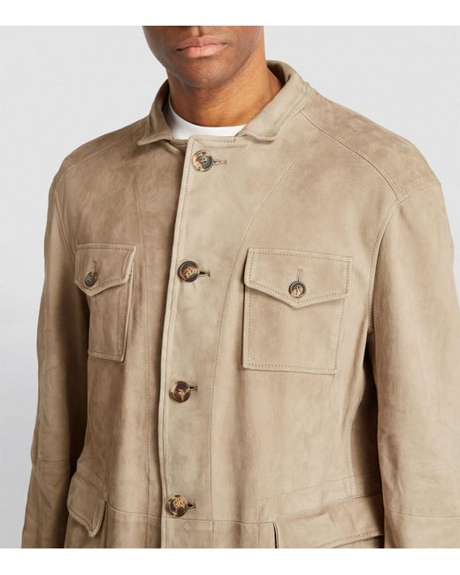 Giorgio Armani Natural Suede Field Jacket for men