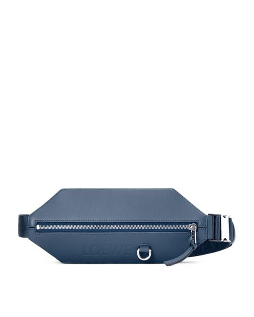 Loewe Blue Leather Convertible Belt Bag for men