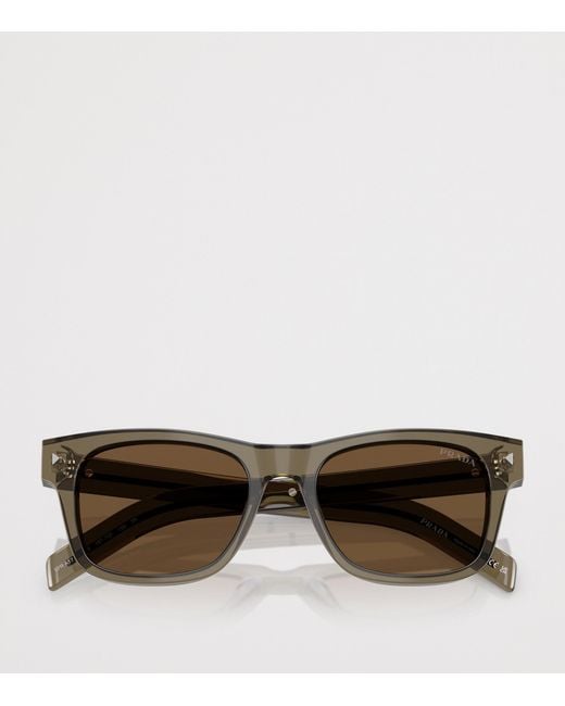 Prada Brown Acetate Pra17S Sunglasses for men