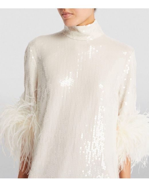 ‎Taller Marmo White Embellished Gina Extravaganza Maxi Dress