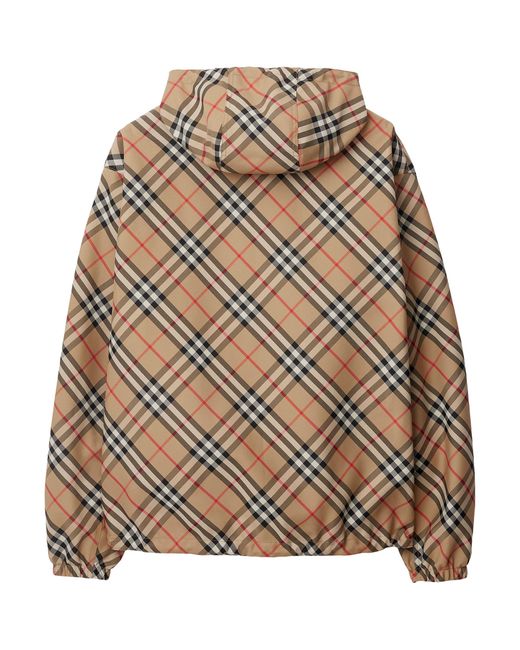 Burberry Natural Reversible Check Hooded Jacket for men