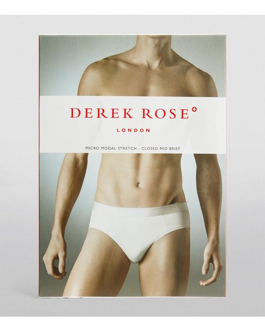 Derek Rose White Micro Modal Briefs for men