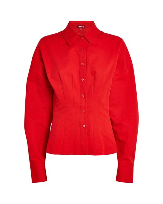 Staud Red Ophelia Shirt