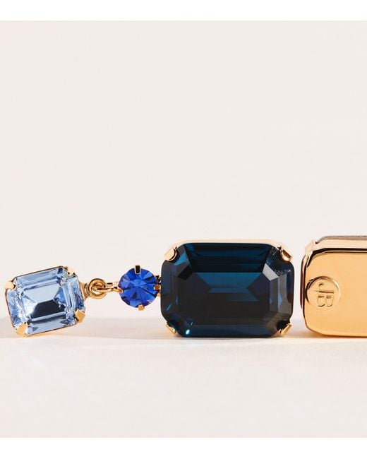 Jennifer Behr Blue Plated Justine Drop Earrings