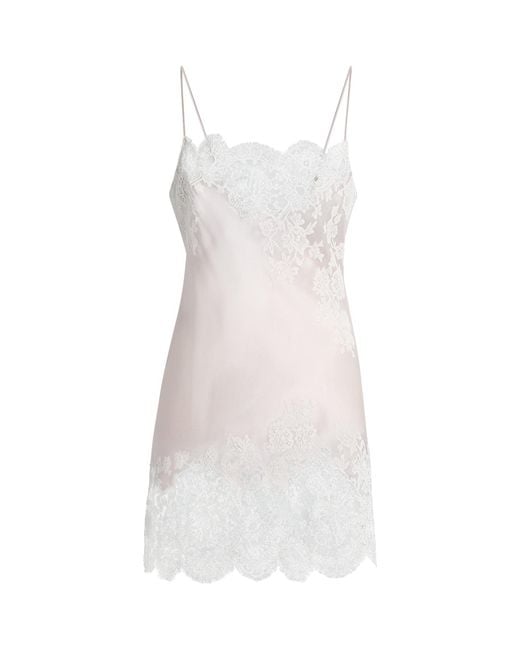 Carine Gilson White Silk Babydoll Julia Slip Dress