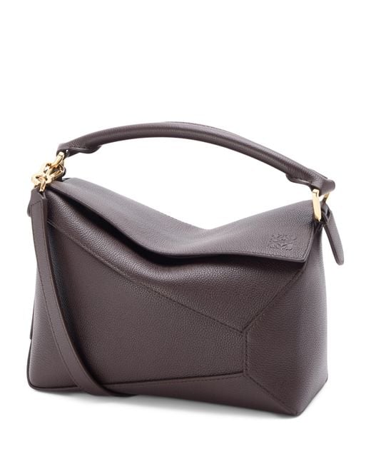 Loewe Brown Mini Leather Puzzle Top-Handle Bag